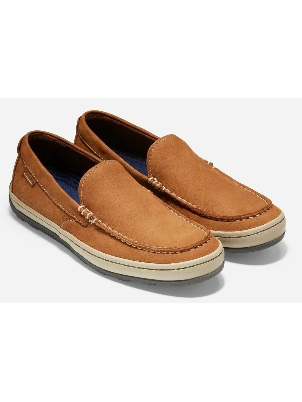 Cole Haan Cognac Leather Slip-On Loafers